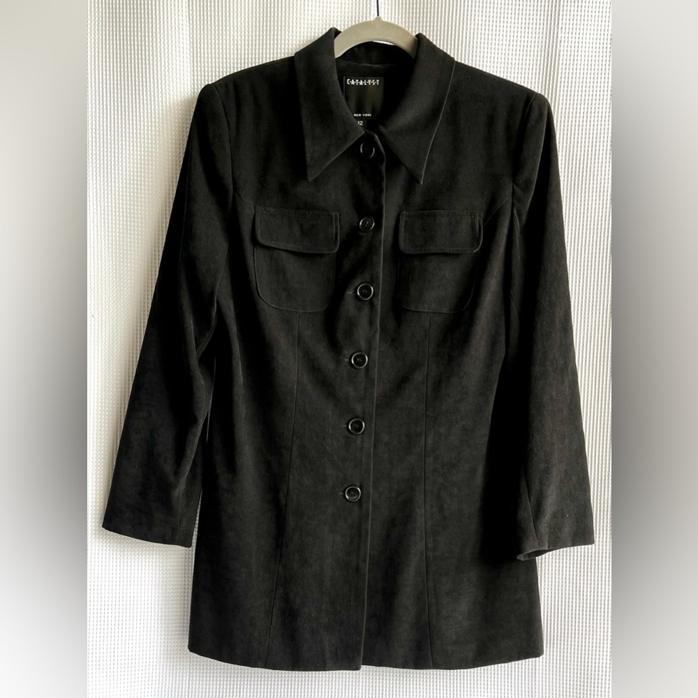 Catalyst / Ultrasuede Tunic Blazer / 90s / Size 12